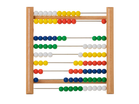 Wooden abacus isolated with transparent background