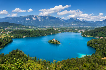 Lake Bled Landscape In Slovenia