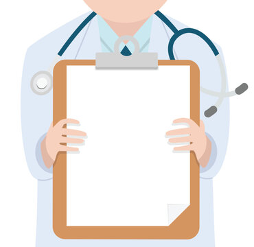 Doctor holding a clipboard background