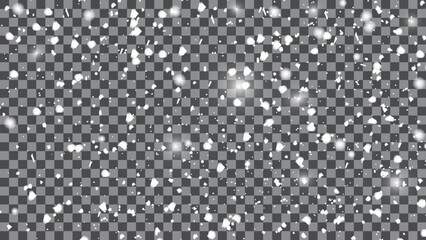 Snowfall. Snowflakes background. Many white cold snowflakes flying in the air. Merry Christmas. Happy new year. Winter Snow Falling. White glitter snowflakes. Abstract snowflake background.