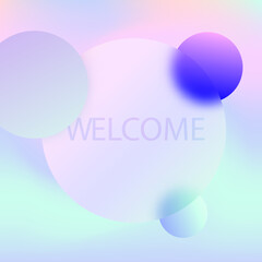 A minimal trendy banner. Glassmorphism style. UI design object. Vector