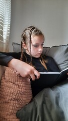 woman listening to music