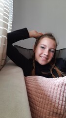 woman listening to music