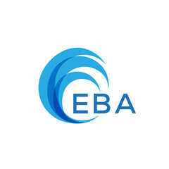 EBA letter logo. EBA blue image on white background. EBA Monogram logo design for entrepreneur and business. . EBA best icon.
