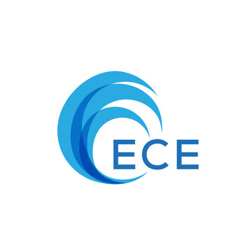 ECE letter logo. ECE blue image on white background. ECE Monogram logo design for entrepreneur and business. . ECE best icon.
