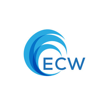 ECW letter logo. ECW blue image on white background. ECW Monogram logo design for entrepreneur and business. . ECW best icon.
