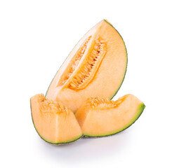 cantaloupe melon isolated on white background