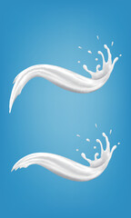 Obraz na płótnie Canvas Milk splash stock illustration