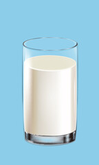 Milk in a glass