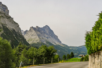 Grindelwald, Eiger, Eigernordwand, Alpen, Berner Oberland, Bergstrasse, Unterer...