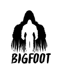 Bigfoot Concept Illustration Bigfoot logo t-shirt vector design - obrazy, fototapety, plakaty