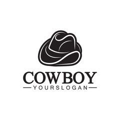 cowboy hat logo icon vector design template