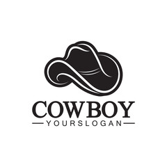 cowboy hat logo icon vector design template