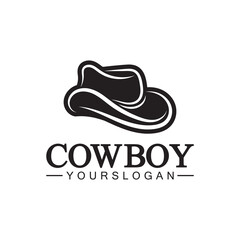 cowboy hat logo icon vector design template