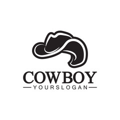 cowboy hat logo icon vector design template