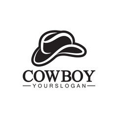 cowboy hat logo icon vector design template