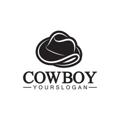 cowboy hat logo icon vector design template