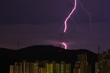 lightning in the city