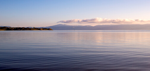 sunrise over the lake