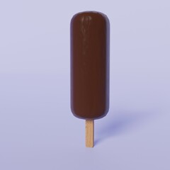 3d render illustration ice cream