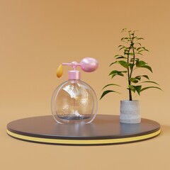 3d render illustration plastic bottle