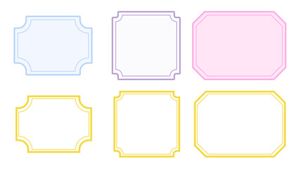 cute colorful border frame shape illustration, perfect for your design