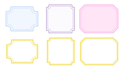 cute colorful border frame shape illustration, perfect for your design