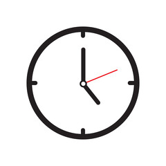 clock vector icon in trendy flat style	