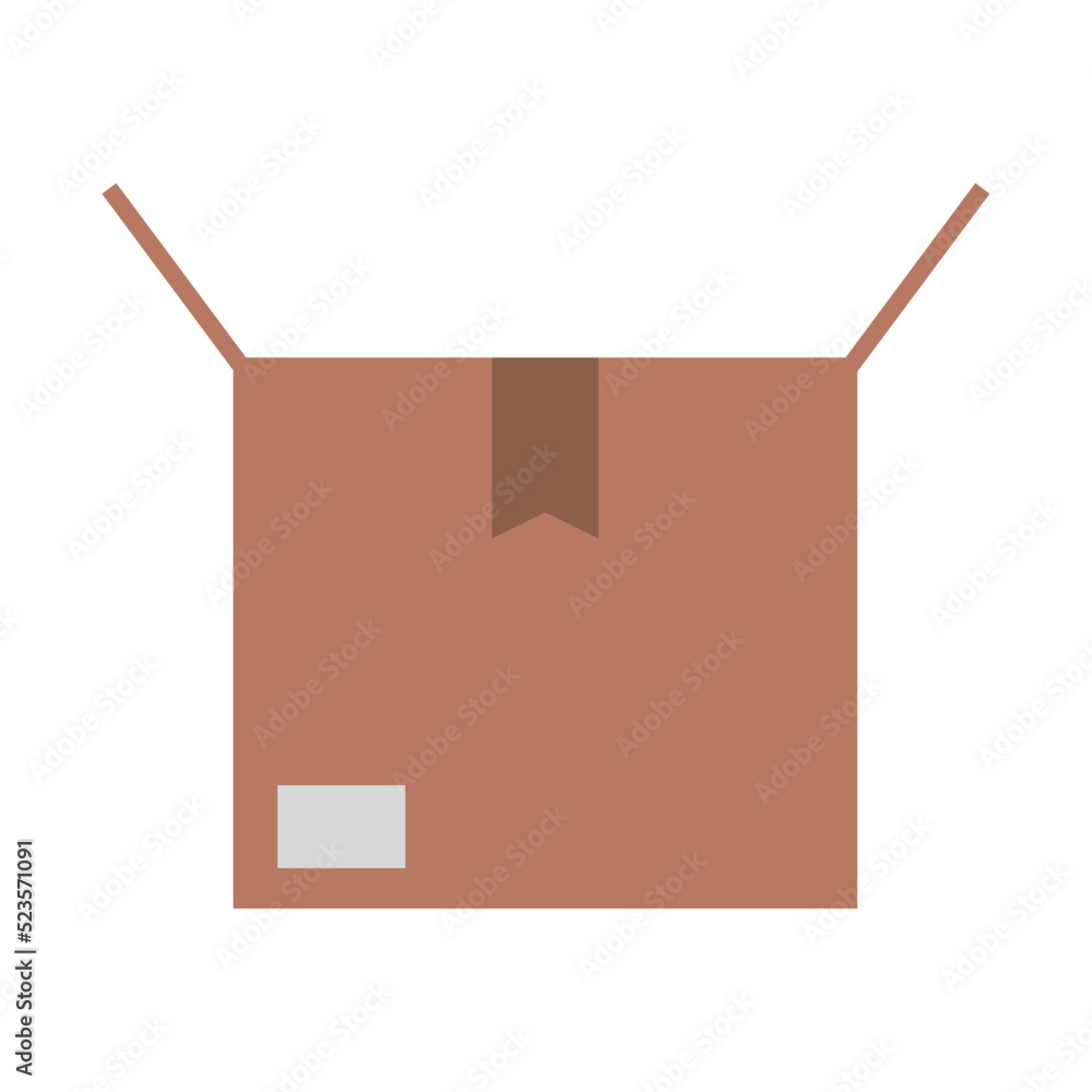 Poster cardboard box icon