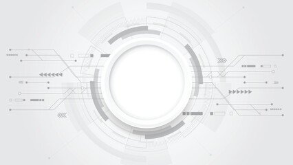 Grey white Abstract technology background, Hi tech digital connect, communication, high technology concept, science, technology background