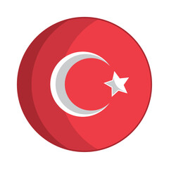 round turkish flag