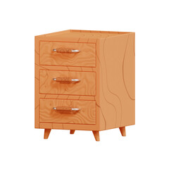 Furniture Cabinet Icon, 3d Illustration