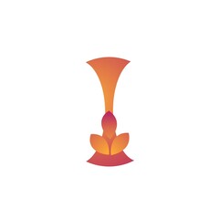 illustration of a orange gradient logo