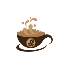 Coffee cup logo template
