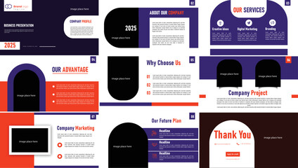 Business presentation template design