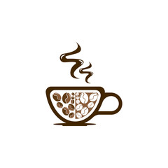 Coffee cup logo template