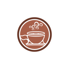 Coffee cup logo template