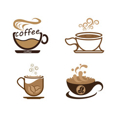 Coffee cup logo template