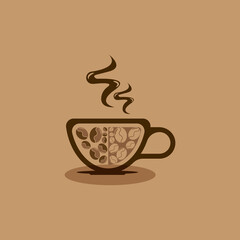 Coffee cup logo template