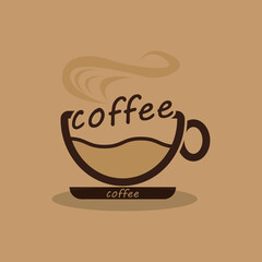 Coffee cup logo template