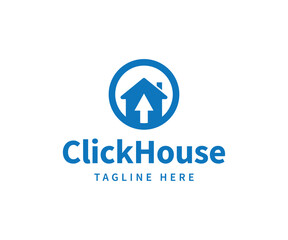 House Click Logo. Click House Logo Template