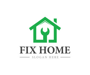 House Fix Logo. Home Fixing Logo. House Repair Logo.