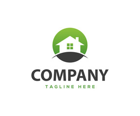 Real Estate logo design template. House logo design