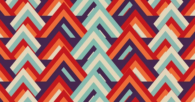 color line triangle zig zag background animation