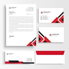 black and red stationary template
