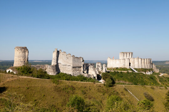 Ruins of the Chateau Gaillard in the town of Les Andelys