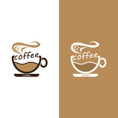 Coffee cup logo template