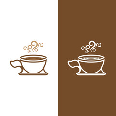 Coffee cup logo template