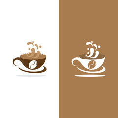 Coffee cup logo template