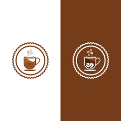 Coffee cup logo template